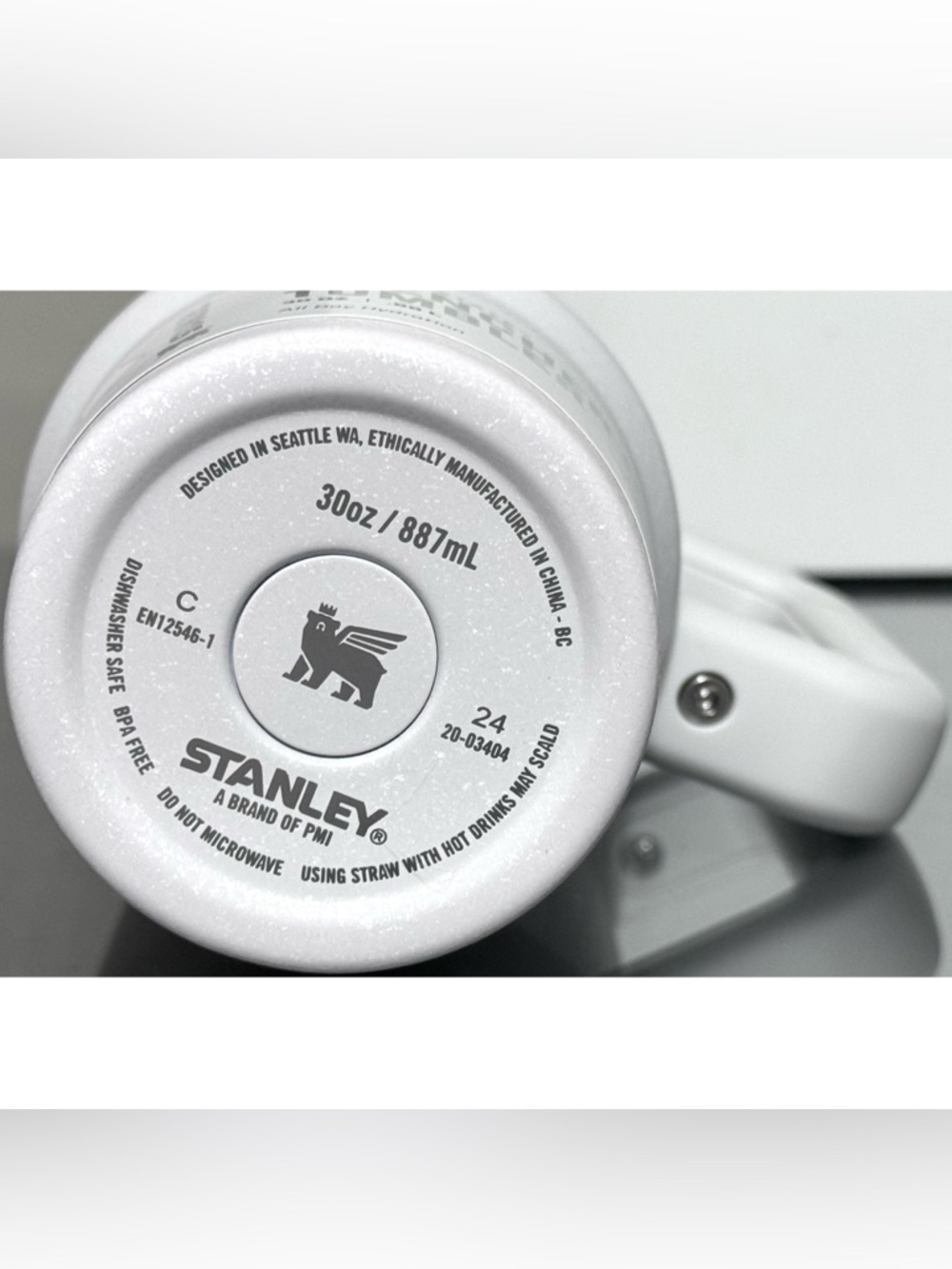 Stanley Quencher H2.0‎ FlowState Tumbler 30oz, CRYSTAL CRUSH WHITE - Picture 4 of 4